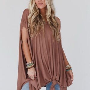 Three Bird Nest Wren Tunic Top in Dark Mocha